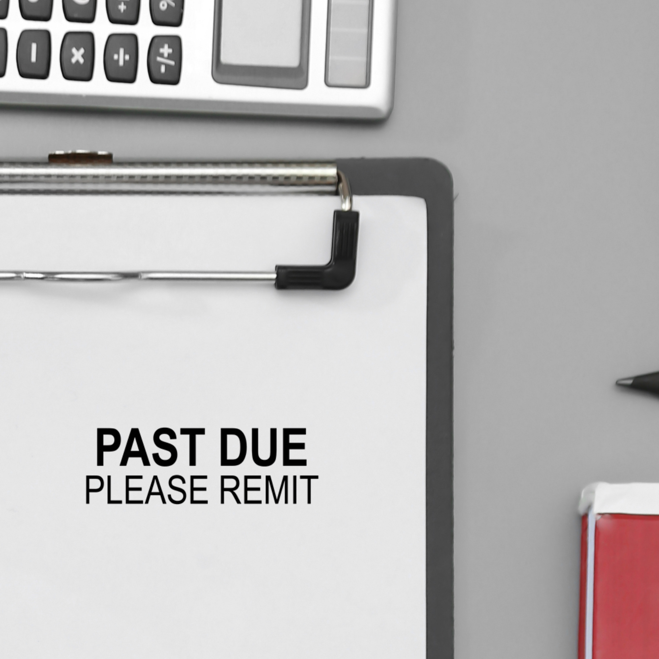 Past Due Please Remit Stock Stamp Image